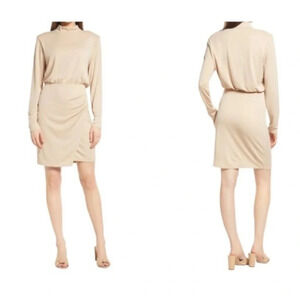 NWT Open Edit Mock Neck Long Sleeve Dress Size XS